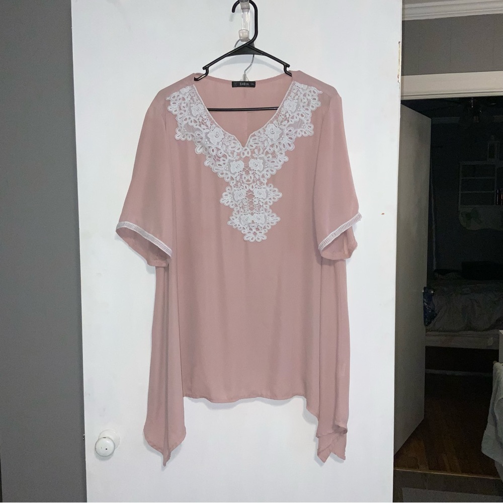 Pink handkerchief bottom top